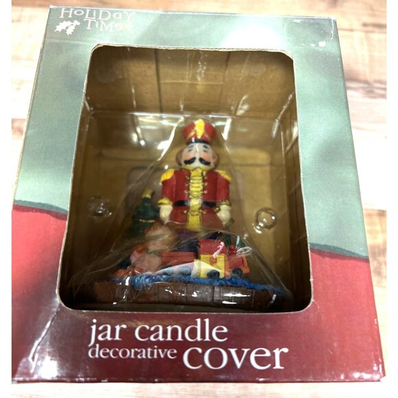 Holiday Time Nutcracker Jar Candle Decorative Cover - Picture 2 of 7